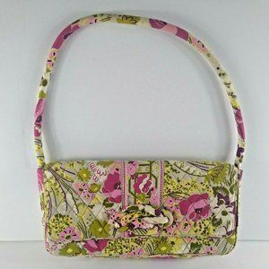 Vera Bradley Shoulder Bag Knot Just A Clutch Quilted Floral Make Me Blush 6 X 12